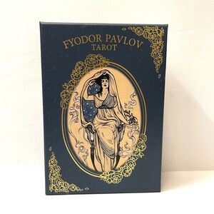 Fyodor Pavlov Tarot Deck - 78 Golden Gilded Edge Cards and Hardcover Guide Book
